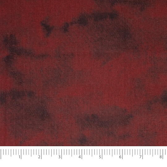SINGER Christmas Tone-on-Tone Dark Red Cotton Fabric
